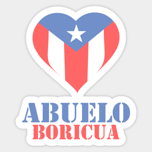 Boricua Abuelo Puerto Rican Flag Fathers Day Sticker